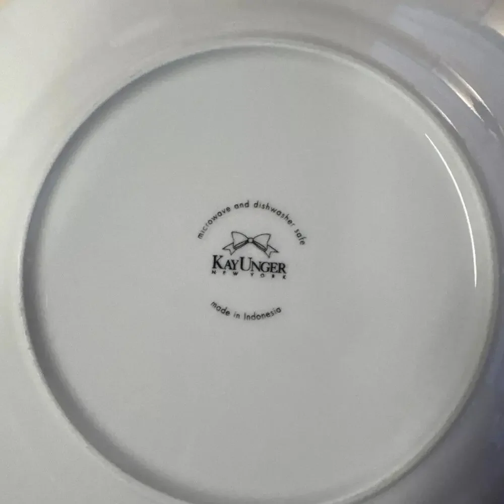 Kay Unger PAISLEY SHIMMER PLATINUM Salad Plates 7477572 Set Of 6